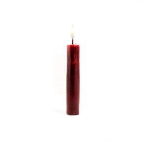 Small Wax Play Candle - Bright Red
