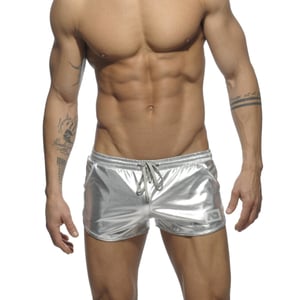 Metallic Shorts - Silver