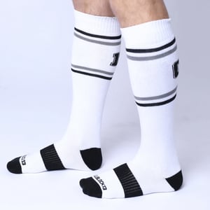 Challenger Knee High Socks - White