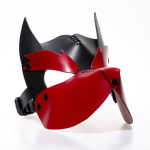 Pup Mask - Red & Black