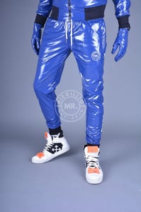 Blue PVC Tracksuit Pants