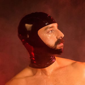 Open Face Latex Hood with Chin