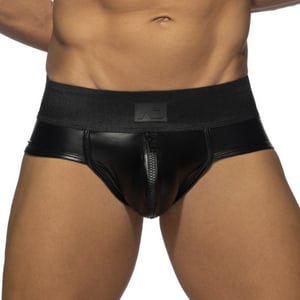 Rub Brief with Front Zip
