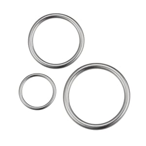 Stainless Steel Seamless Cock Ring - 3 Pack