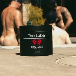 FFausten's exclusive lube. Available at Eagle Leather.